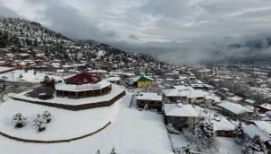 Adana'nın Pozantı İlçesi Beyaza Büründü