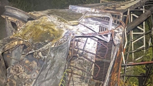 Sumbas'ta Pikap Sürücüsü Şarampole Yuvarlandı